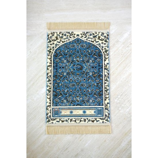 Luxurious quality Haramain Prayer Mat -Light Blue color
