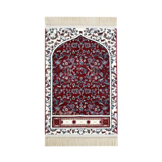Luxurious quality Haramain Prayer Rug - Red color