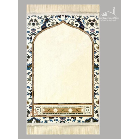 Makkah imam prayer mat - beige color