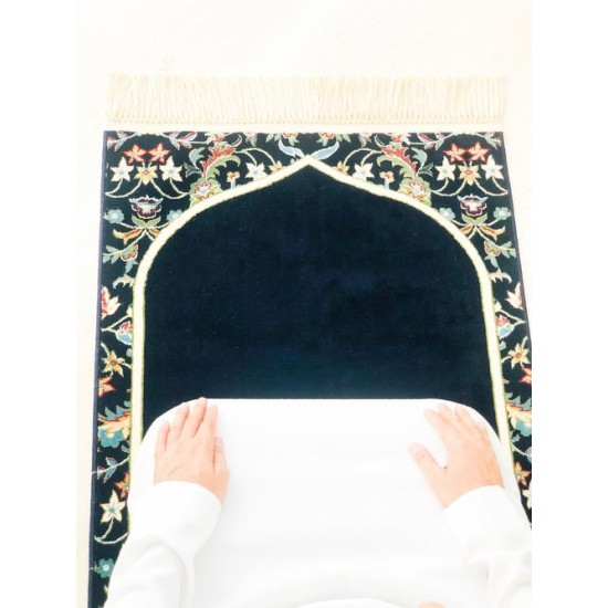 Makkah imam prayer mat - Dark Blue color