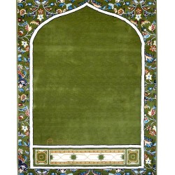 Makkah imam prayer mat - green color XL size