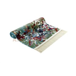 Modern Art Arabic calligraphy prayer mat - light blue color
