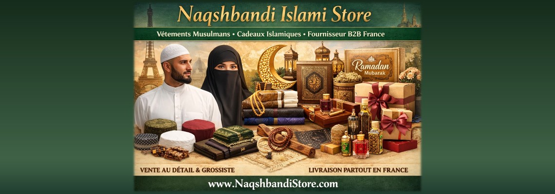 Naqshbandi Islami Store – Fournisseur de Vêtements Musulmans, Cadeaux Islamiques & Articles Spirituels en France