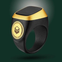 Zikr Ring Bead Finger Black and Golden
