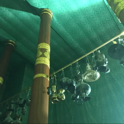 Ayat ul Kursi Red and Golden Inside Kaaba Wall