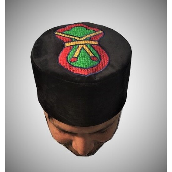 Kufi Nalain Cap Black Kufi Mawlid Hat