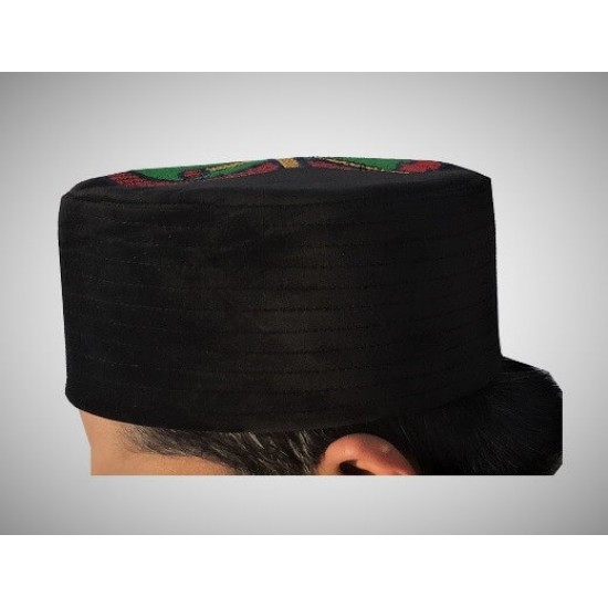 Kufi Nalain Cap Black Kufi Mawlid Hat