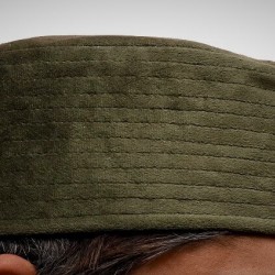 Henna Green Nalain Kufi Cap – Embroidered Velvet Hat with Blessed Symbol of the Prophet ﷺ