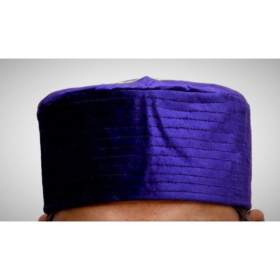 Kufi Nalain Cap Purple Sufi Muslim Hat