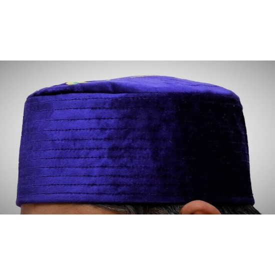 Kufi Nalain Cap Purple Sufi Muslim Hat