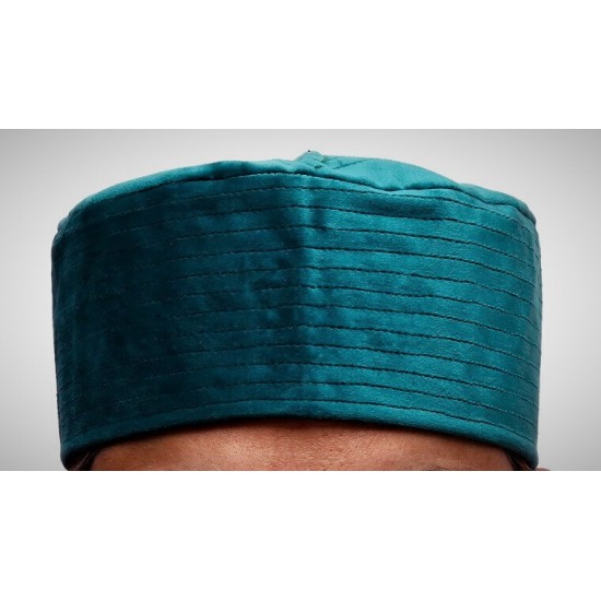 Kufi Nalain Cap Sea Green Sufi Muslim Hat