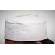Kufi Nalain Cap White Sufi Muslim Hat