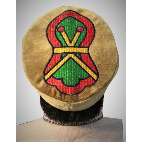 Kufi Nalain Cap Golden Mawlid Hat