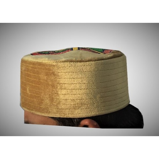 Kufi Nalain Cap Golden Mawlid Hat