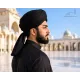 Black Turban Cloth for Imama and Dastar – Traditional Cotton Islamic Headwear Fabric