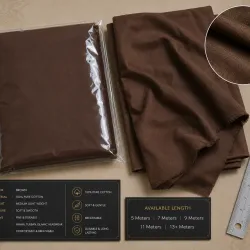 Brown Turban Cloth for Imama and Dastar – Traditional Cotton Islamic Headwear Fabric