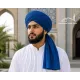 Dark Blue Turban Cloth for Imama and Dastar – Traditional Cotton Islamic Headwear Fabric