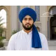 Dark Blue Turban Cloth for Imama and Dastar – Traditional Cotton Islamic Headwear Fabric
