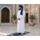 Dark Blue Turban Cloth for Imama and Dastar – Traditional Cotton Islamic Headwear Fabric