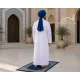 Dark Blue Turban Cloth for Imama and Dastar – Traditional Cotton Islamic Headwear Fabric