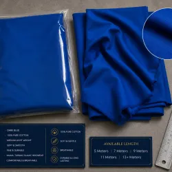 Dark Blue Turban Cloth for Imama and Dastar – Traditional Cotton Islamic Headwear Fabric