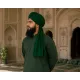 Dark Green Turban Cloth for Imama and Dastar – Traditional Islamic Cotton Fabric