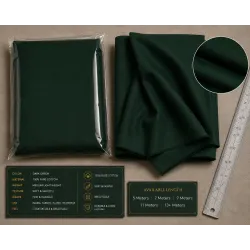 Dark Green Turban Cloth for Imama and Dastar – Traditional Islamic Cotton Fabric
