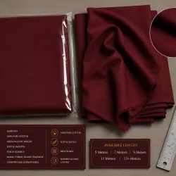 Maroon Turban Cloth for Imama and Dastar – Traditional Islamic Cotton Fabric