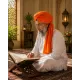Orange Turban Cloth for Imama and Dastar – Traditional Islamic Cotton Fabric
