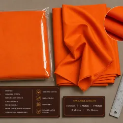 Orange Turban Cloth for Imama and Dastar – Traditional Islamic Cotton Fabric