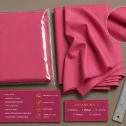 Rose Pink Turban Cloth for Imama and Dastar – Traditional Cotton Headwear Fabric