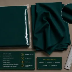 Sea Green Turban Cloth for Imama and Dastar – Traditional Islamic Cotton Fabric