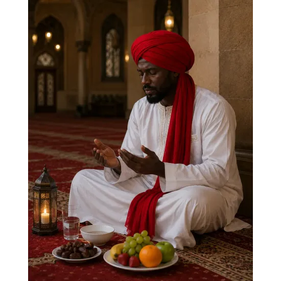 Solid Red Turban Cloth for Imama and Dastar – Traditional Islamic Cotton Fabric
