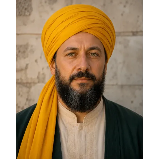 Yellow Turban Cloth for Imama and Dastar – Traditional Islamic Cotton Fabric