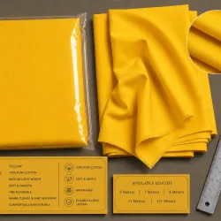 Yellow Turban Cloth for Imama and Dastar – Traditional Islamic Cotton Fabric